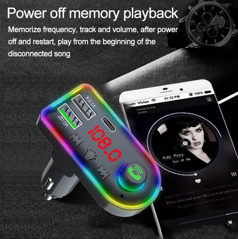 Wireless Bluetooth FM Transmitter Radio MP3 Car Kit with Charger 2