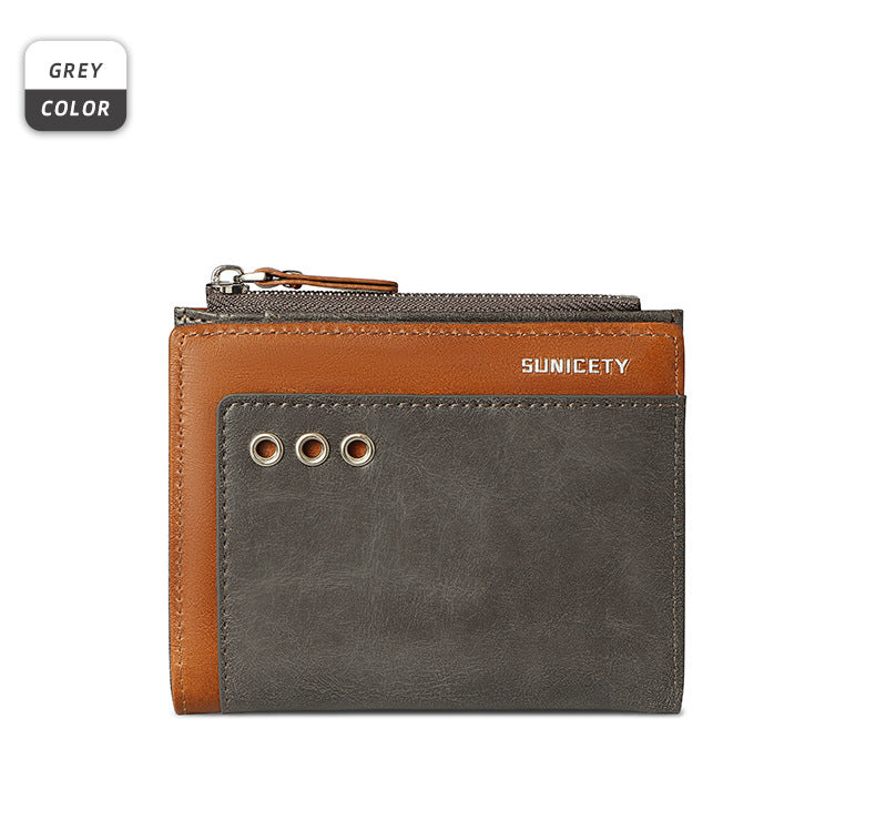 Timeless Men's Bifold Wallet Color Brown Black Grey