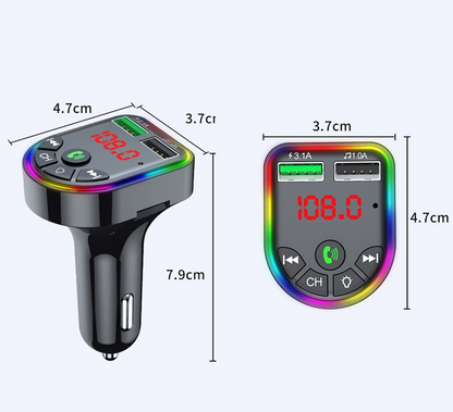 LED USA STOCK Bluetooth FM Transmitter Radio MP3 Wireless Adapter Wireless