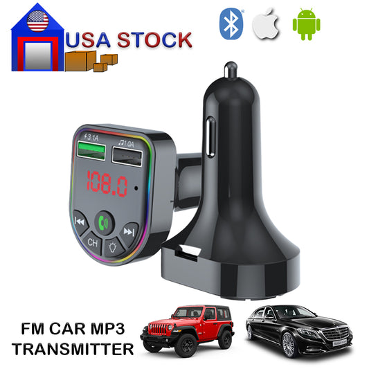 LED USA STOCK Bluetooth FM Transmitter Radio MP3 Wireless Adapter Wireless