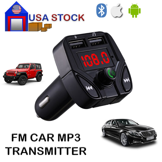 MP3 Wireless Adapter Charger Kit 2 Car Bluetooth FM Transmitter