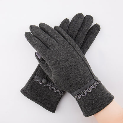 Grey/Gray color winter gloves for women 