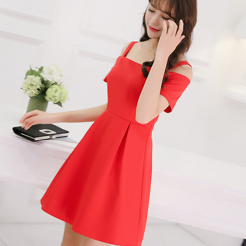 Red Simple style dress for all occasions