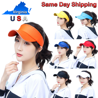 Visor Hat For Sports Tennis Golf Plain Color Summer Beach Sun Blocker