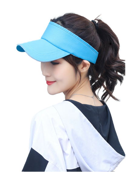 Visor Hat For Sports Tennis Golf Plain Color Summer Beach Sun Blocker